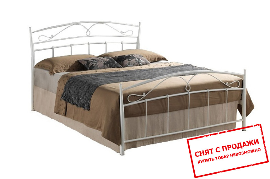 Кровать металлическая (с основанием) Signal Siena 140х200 двуспальная Белый