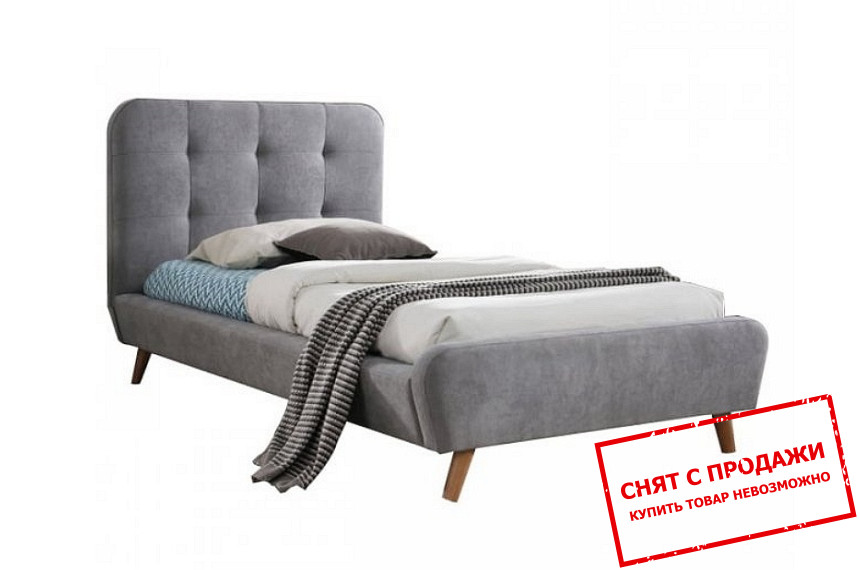 Кровать (с ламелями) Signal Tiffany 90х200 односпальная Серый