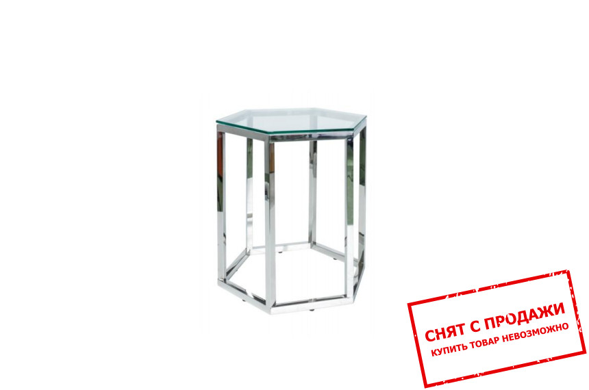 Стол журнальный Signal Conti Прозрачный/хром