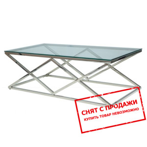 Стол журнальный Signal Zegna A Прозрачный/хром...