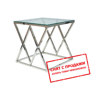 Стол журнальный Signal Zegna B Прозрачный/хром...