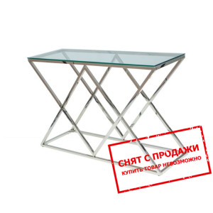 Стол журнальный Signal Zegna C Прозрачный/хром...