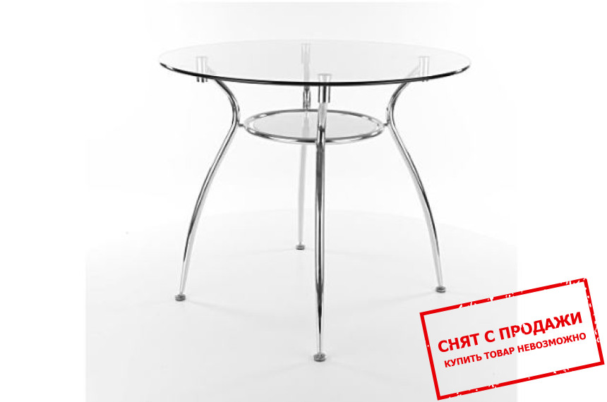 Стол обеденный Signal Finezja 90 A Прозрачный/хром