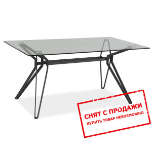 Стол обеденный Signal Tivoli 160x90 Прозрачный/сер...