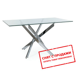 Стол обеденный Signal AGIS II 140x80 Прозрачный/хр...