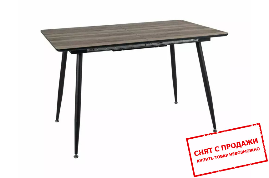 Стол раскладной Signal REMUS II 120x80/160 Винтажный орех/черный