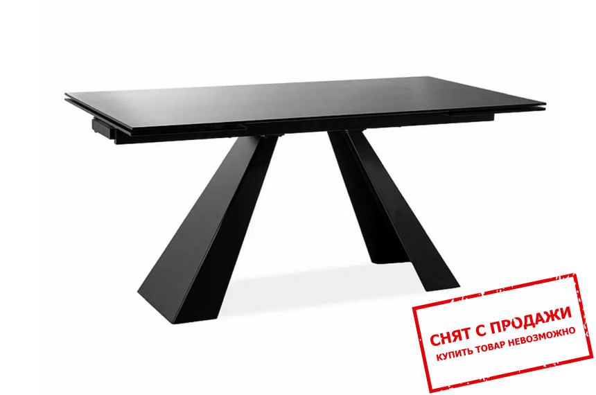 Стол раскладной Signal SALVADORE 120x80/180 Черный мат