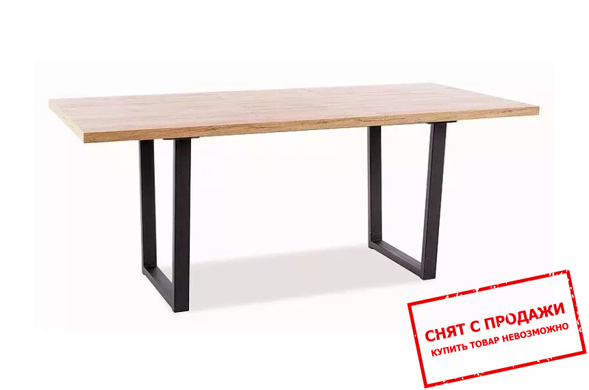 Стол раскладной Signal VITO 140x85/180 Дуб артизан/черный