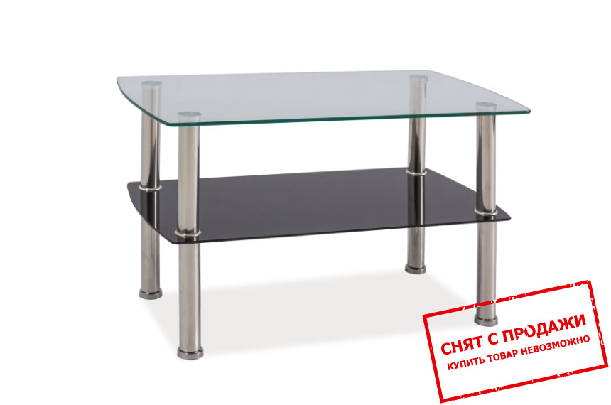 Стол журнальный Signal Irene Прозрачный/хром