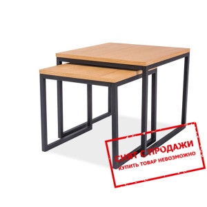 Стол журнальный Signal Largo Duo 50x50 Дуб/черный...