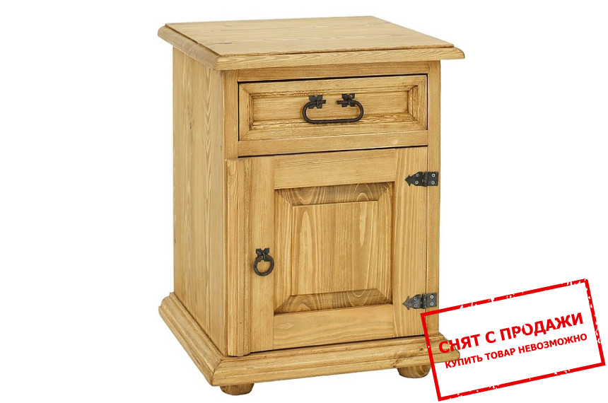 Тумба прикроватная Signal Poprad P 1-дверная с 1 ящиком Медово-коричневый