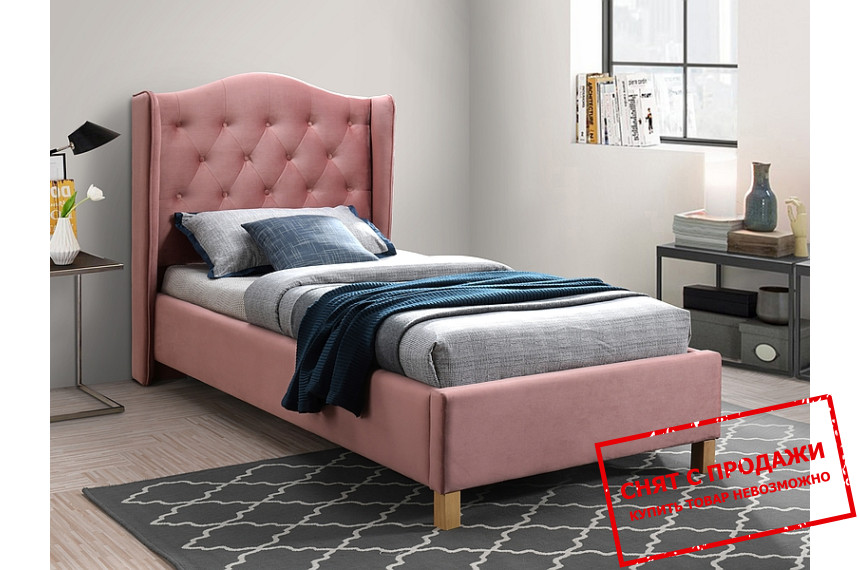 Кровать (с ламелями) Signal Aspen Velvet 90x200 односпальная