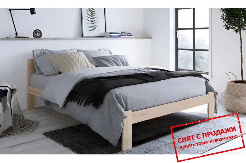 Кровать деревянная (с ламелями) двухспальная Venger Эко-4 140х200