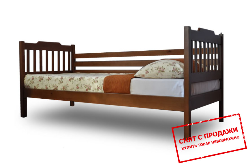 Кровать детская деревянная Venger Ева с перегородкой от стены