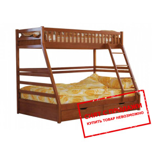 Кровать двухярусная деревянная Venger Юлия с ящика...