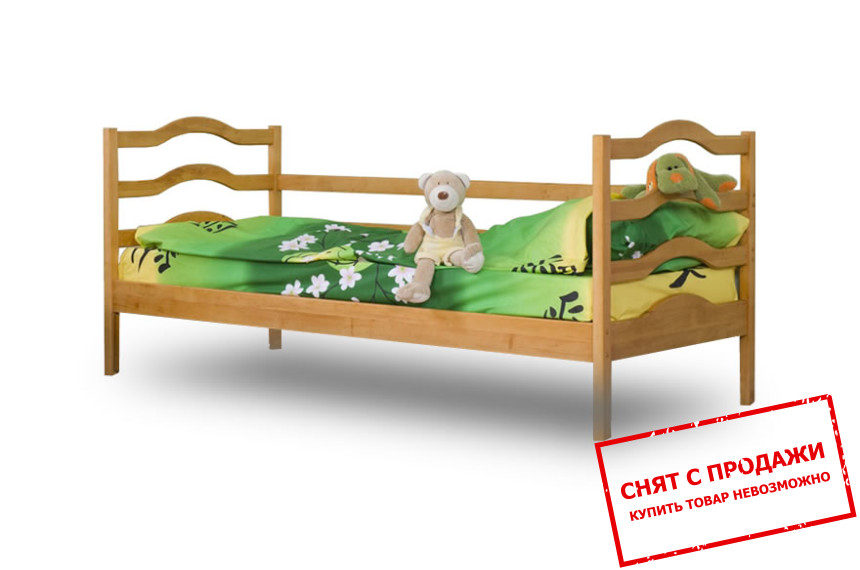 Кровать детская деревянная Venger София с перегородкой от стены