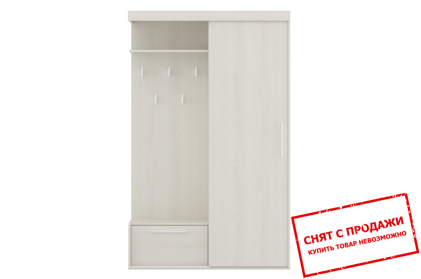 Шкаф-купе Агата / Agata SZF130 Гербор 1-дверный Ясень снежный