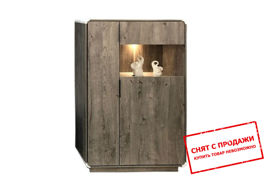 Витрина Алиса REG1D1W Гербор 2-дверная Шварцвальд/нимфея альба