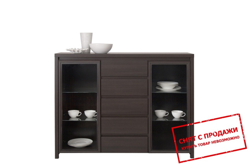 Витрина Каспиан Дуб милано тёмный KOM2W5S БРВ