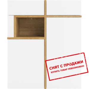 Тумба Лайн / Line REG2D2S Гербор 2-дверная с 2 ящиками Нимфеа альба/орех верона