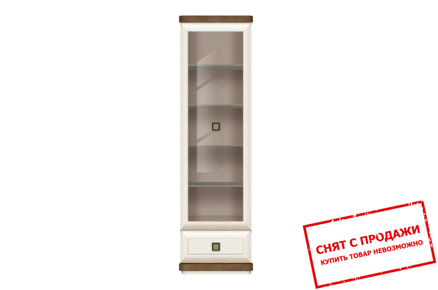 Витрина Орегон / Oregon REG1W1S БРВ 1-дверная с 1 ящиком Сосна аризонская/дуб больцано