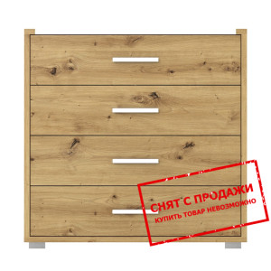 Комод Рутения / Rutenia KOM4S Гербор с 4 ящиками Дуб артизан/нимфеа альба