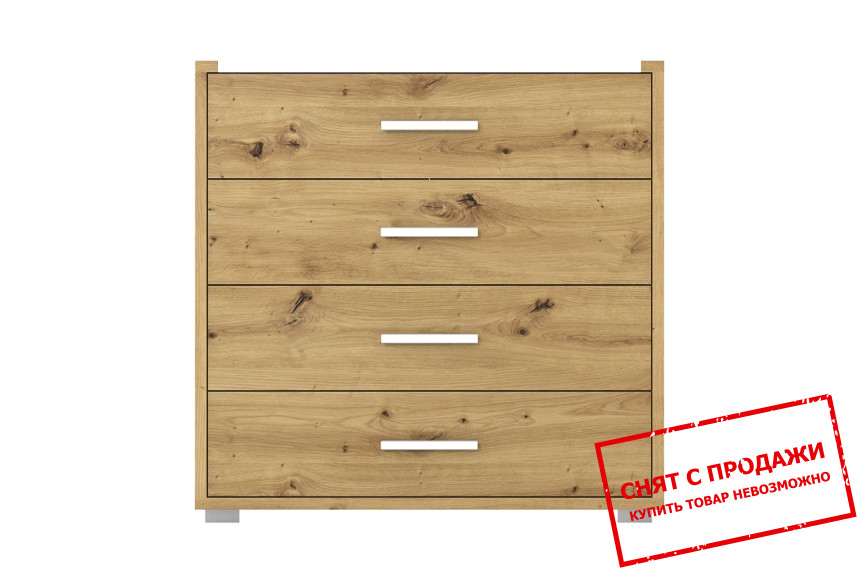 Комод Рутения / Rutenia KOM4S Гербор с 4 ящиками Дуб артизан/нимфеа альба