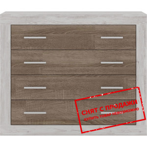 Комод Сара / Sara KOM4S Гербор с 4 ящиками Сосна каньон/дуб сонома трюфель