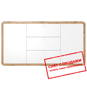 Комод Ски / Ski KOM2D3S Гербор 2-дверный с 3 ящиками Нимфеа альба/дуб аппалачи