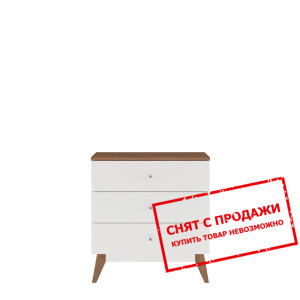 Комод Тата KOM3S Гербор с 3 ящиками Нимфеа альба/орех верона
