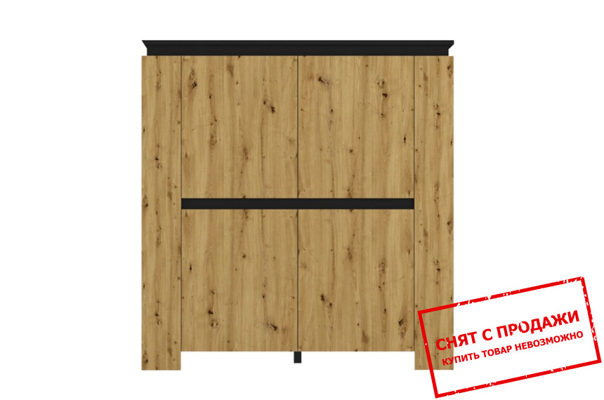 Комод Томас / Tomas KOM4D Гербор 4-дверный Дуб артизан/черный