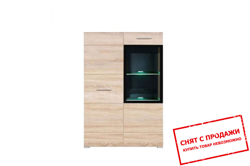 Витрина Вушер Дуб сонома REG1D1Wm/L Гербор