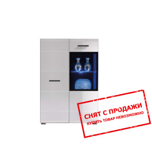 Витрина Вушер Нимфеа альба/белый глянец REG1D1Wm/L...