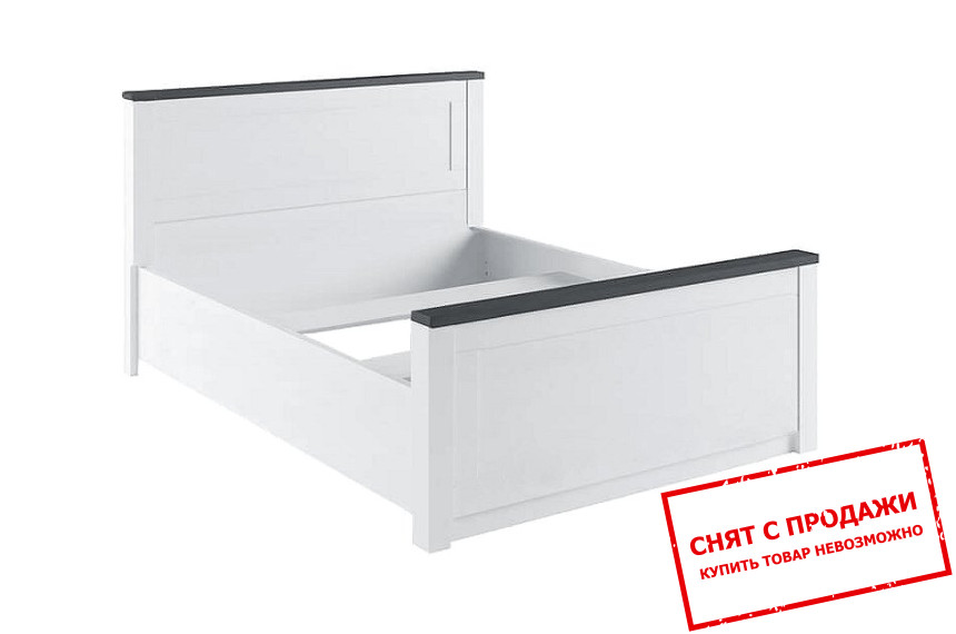 Кровать (каркас) Антверпен / Antverpen LOZ90 БРВ односпальная Ясень снежный/дуб мореный