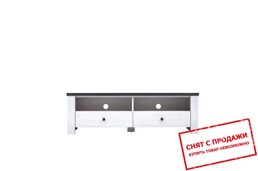 Тумба под ТВ Антверпен / Antverpen RTV2S БРВ с 2 ящиками Ясень снежный/дуб мореный