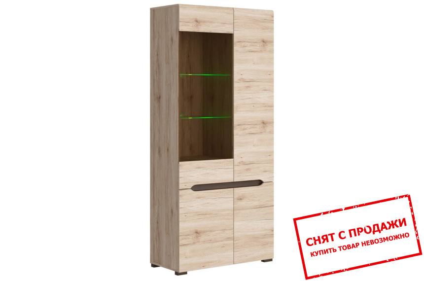 Витрина Эльпасо / Elpasso REG1W3D/20/9 Гербор 4-дверная Дуб санремо светлый