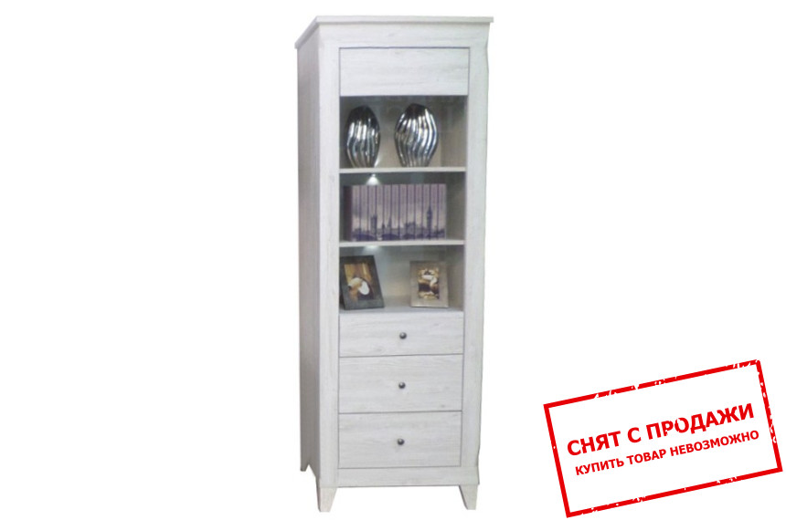 Витрина Граф REG1W2S Гербор 1-дверная с 2 ящиками Аляска