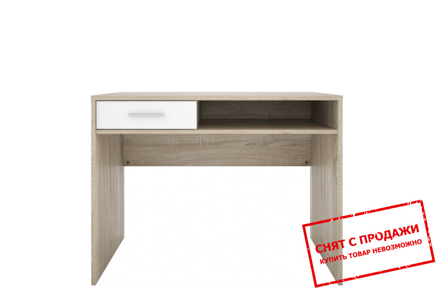 Стол компьютерный, письменный Непо / Nepo Plus BIU1S Гербор с 1 ящиком Дуб сонома/нимфеа альба