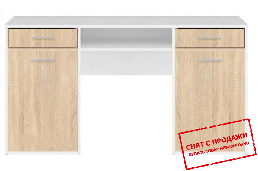 Стол письменный, компьютерный Непо Нимфеа альба/Дуб сонома BIU150 Гербор