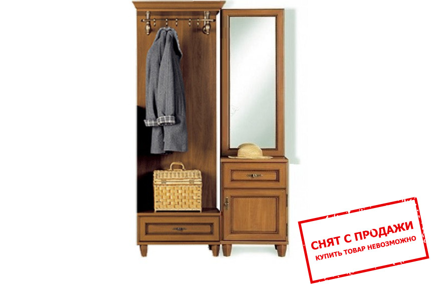 Прихожая Нью-Йорк / New York Гербор 1-дверная с 2 ящиками Яблоня лакорна