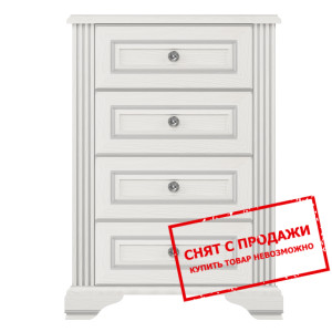 Комод Вайт 4S/60 Гербор с 4 ящиками Ясень снежный/сосна серебряная