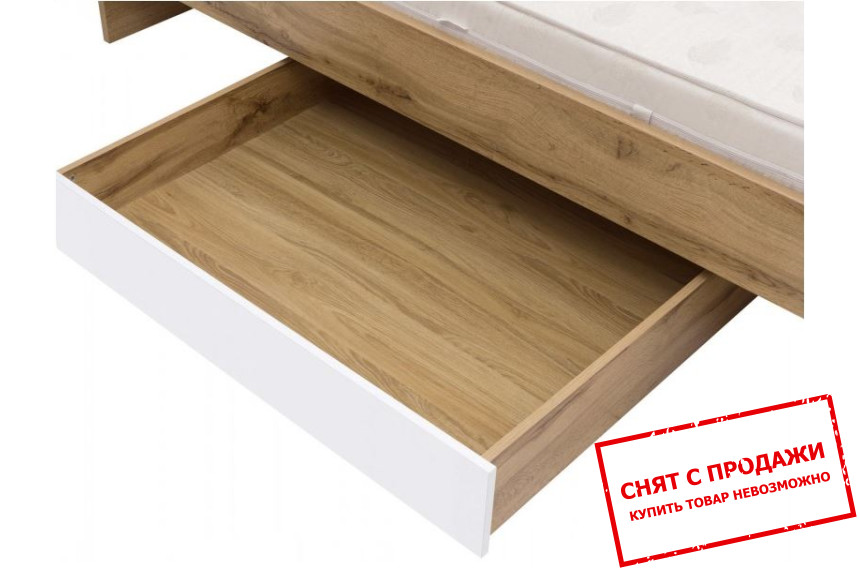 Ящик для кровати Злата / Zele SZU БРВ Дуб вотан/белый глянец