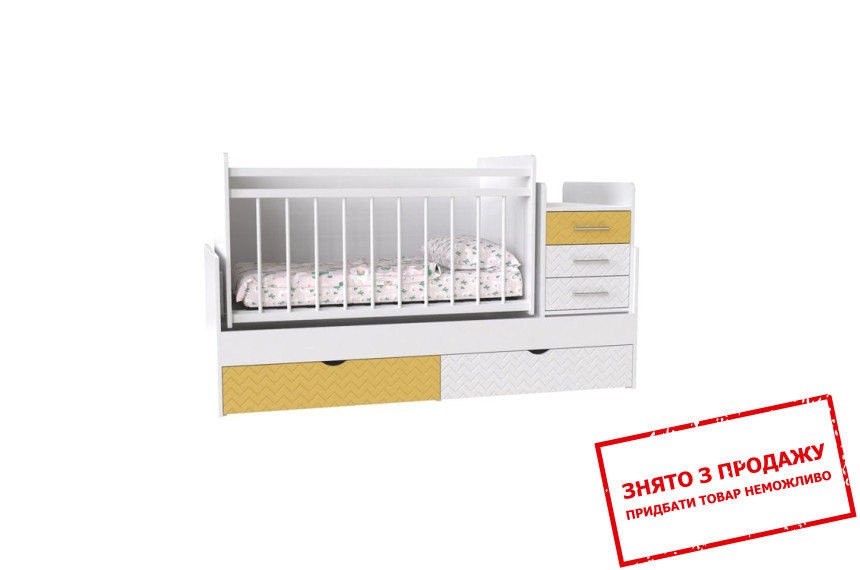 Ліжко-колиска з пеленальним столиком та ящиками Art in Head Binky ДС039 трансформер 3 в 1