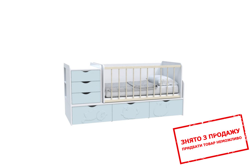 Ліжко-колиска з пеленальним столиком та ящиками Art in Head Binky ДС504А трансформер 3 в 1