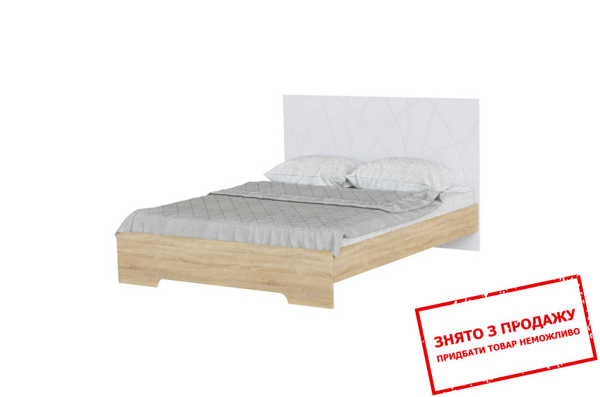 Ліжко (з ламелями) Art in Head Loretto 160x200 двоспальне Дуб сонома/білий супермат