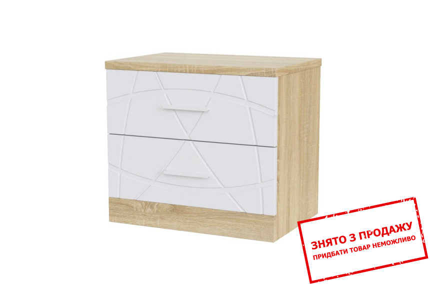 Тумба приліжкова Art in Head Loretto з 2 шухлядами Дуб сонома/білий супермат