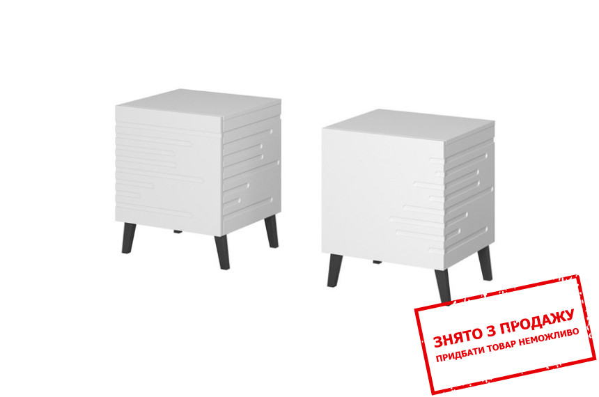 Тумба приліжкова Cama Nova (2 шт.) з 1 шухлядою Білий мат