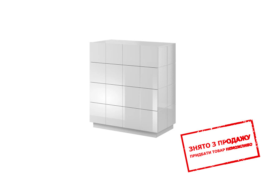 Комод Cama REJA 4S з 4 шухлядами Білий глянець