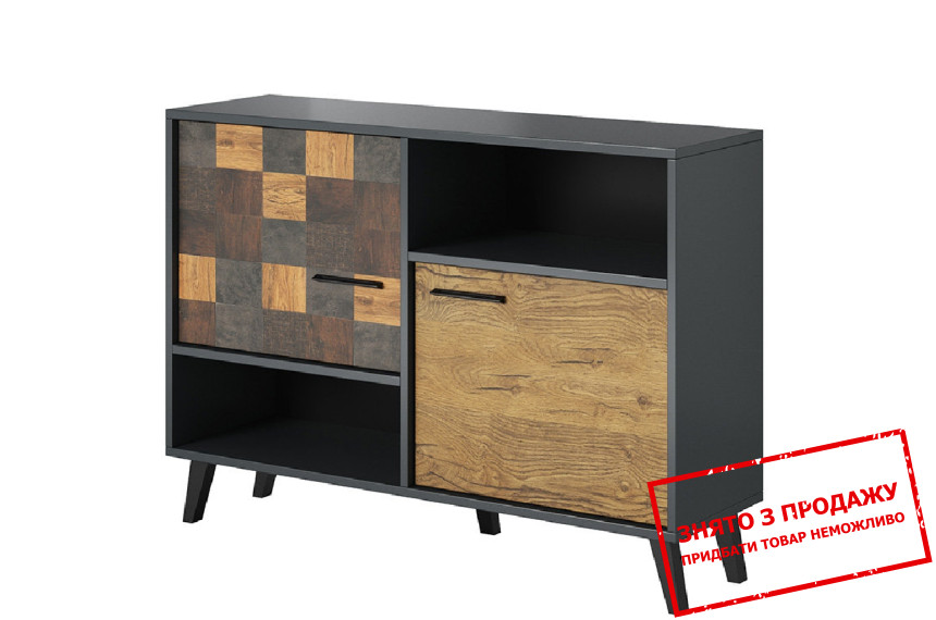 Комод Cama Soul 2D 2-дверний Антрацит декор