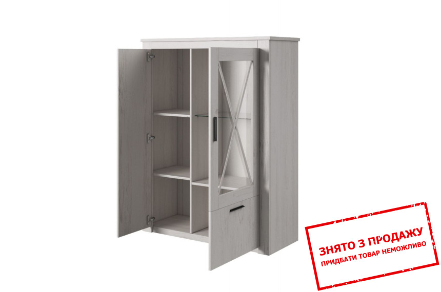 Вітрина Cama Finn FI2 3-дверна Сосна андерсен білий